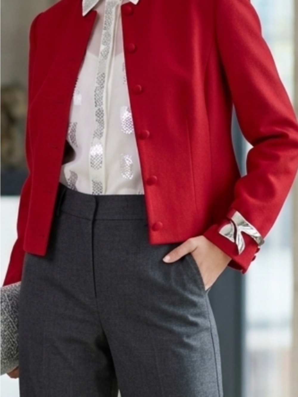 Vintage Pendleton 100% Virgin Wool Red Jacket Blazer Size 12